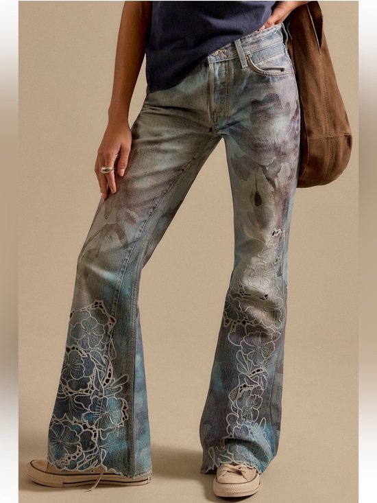 We The Free Denim - NWT FREE PEOPLE WE THE FREE WEAT COAST ILLUSIONS & CUTWORK JEANS 🔥🔥